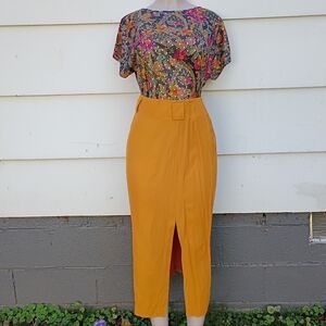 Vintage Dark Yellow Skirt